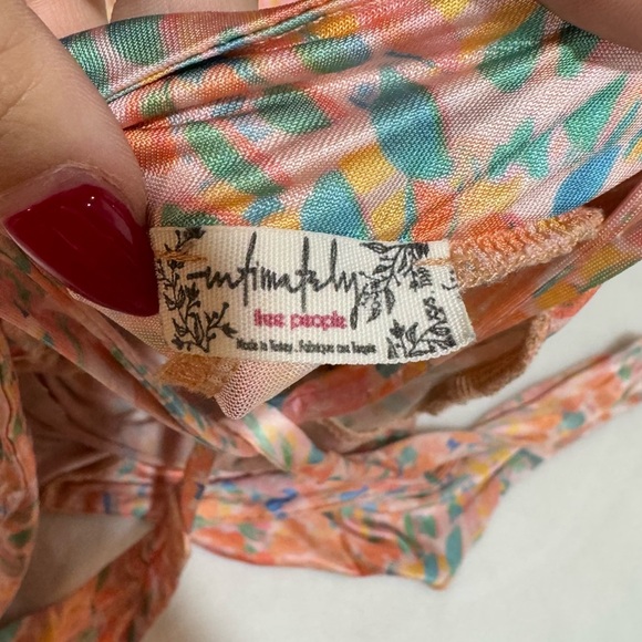 Free People Intimately Coral Nowhere To Be Slip Dress Pink Silky XS - Picture 9 of 11